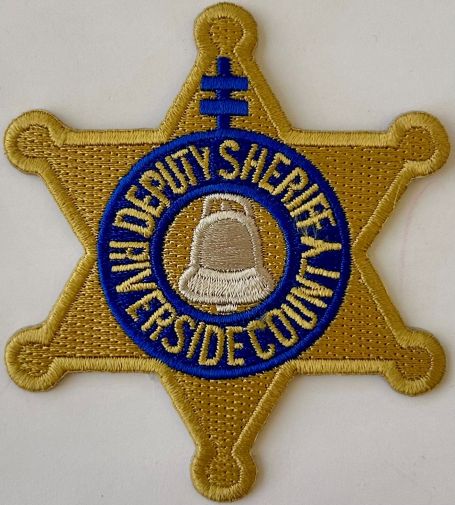 RIVERSIDE COUNTY (CA) DEPUTY SHERIFF 6 POINT BADGE PATCH.